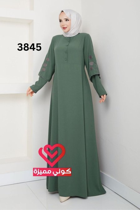 فستان صيفي 3845 فستقي